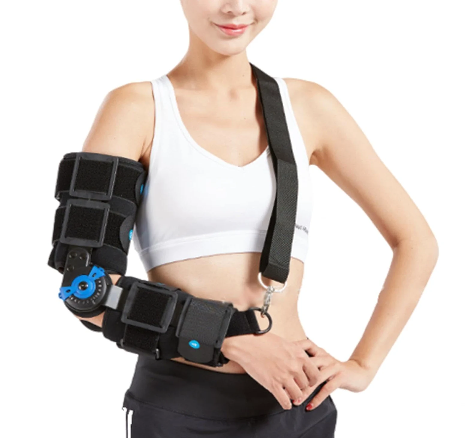 Ellbogenbandagen, Komfortable Ellenbogenstütze for den Schlaf, verstellbare Ellenbogenorthese zur Stabilisierung nach einer Operation, Unterstützung der Armrehabilitation Armverletzung(Right)