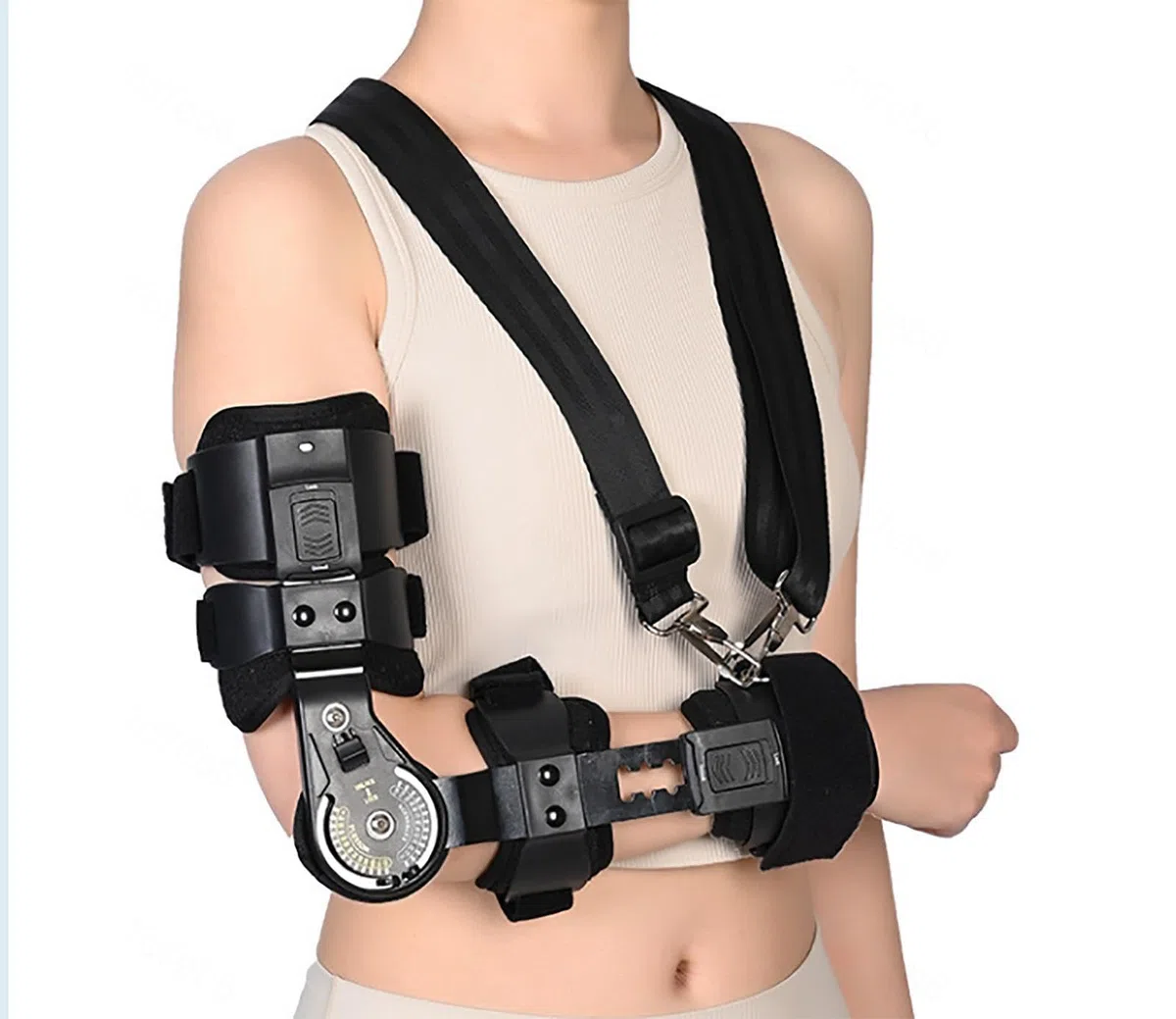 Ellbogenbandage, OP-Ellenbogenorthese mit Schulterschlingenstabilisator, Handschiene, Unterstützung bei der Wiederherstellung von Armverletzungen nach Operationen, Orthesen, Left(Right)